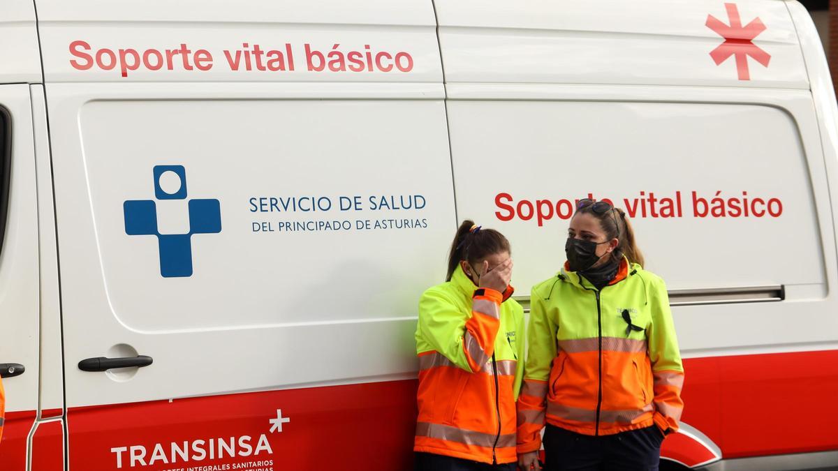 Homenaje de sus compañeros al técnico de ambulancia fallecido en Gijón