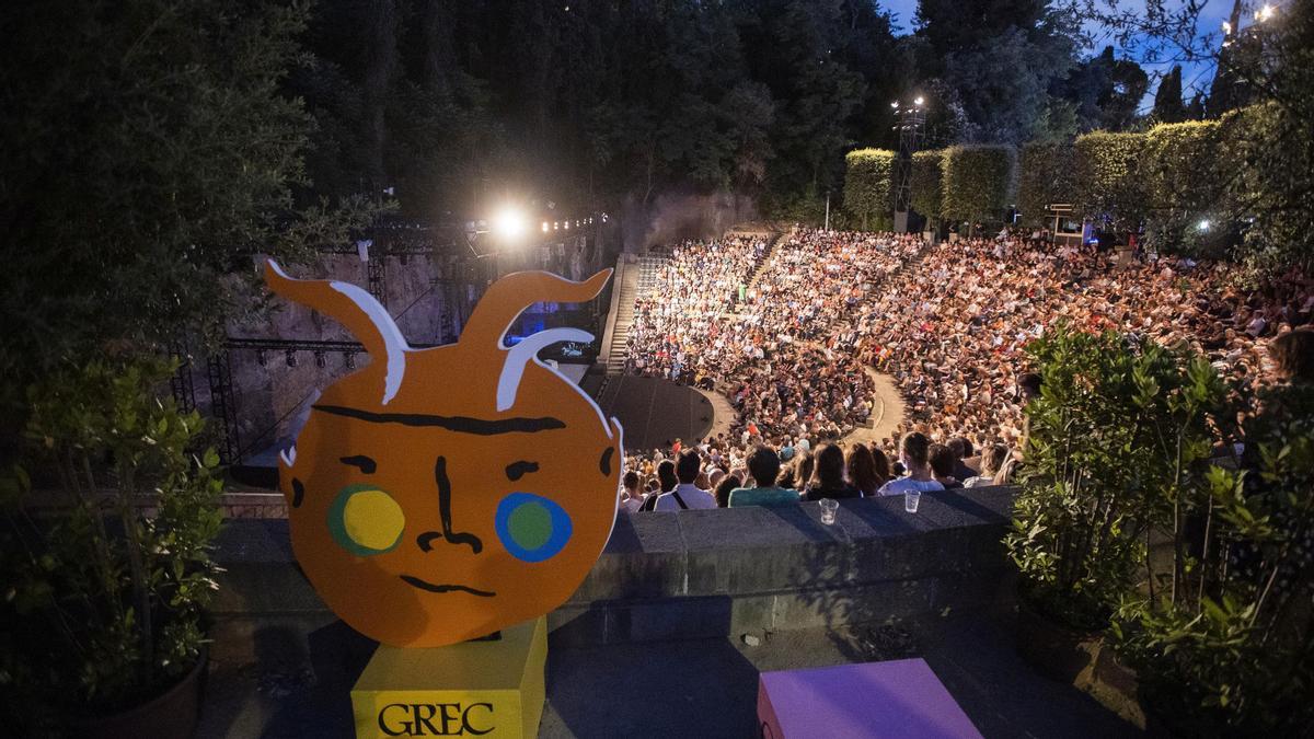 Una imagen del Teatre Grec en la inauguración del Festival Grec, el miércoles por la noche.