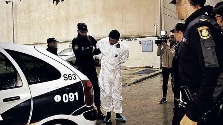 Rafael Pantoja, el pasado lunes, al ser puesto a disposición judicial por el asesinato de Sacri.