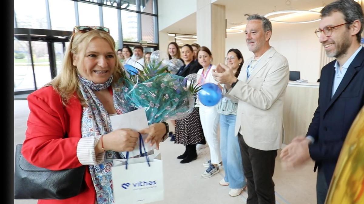 Eva Díaz, primera paciente del Hospital Vithas Valencia Turia.