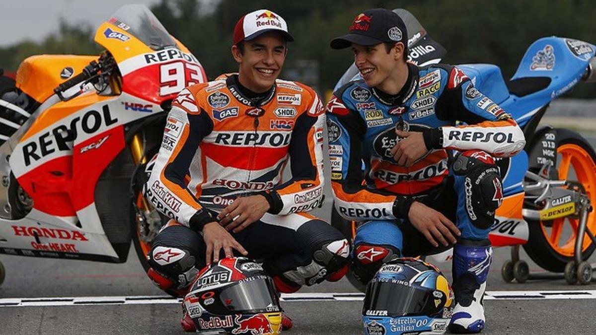 Marc Márquez y su hermano, Àlex Márquez.