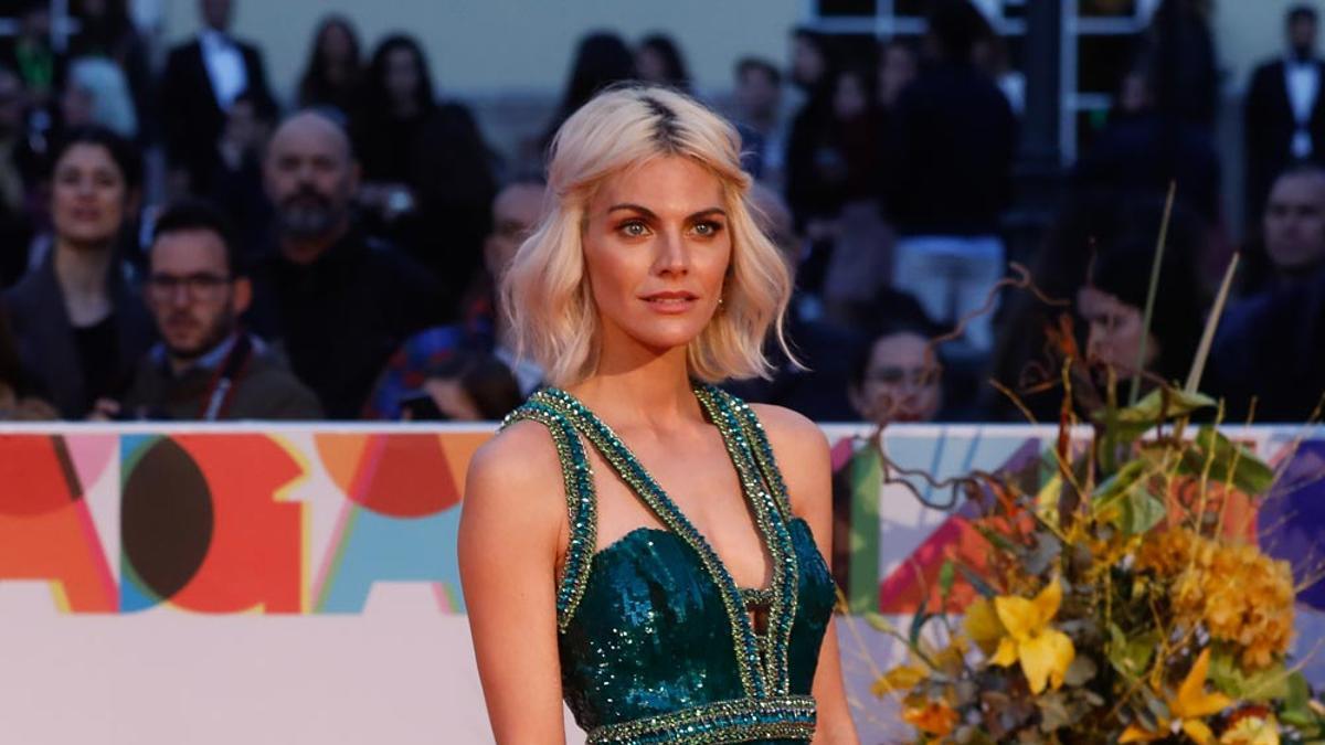 Amaia Salamanca, en la alfombra roja de clausura del Festival de Cine de Málaga