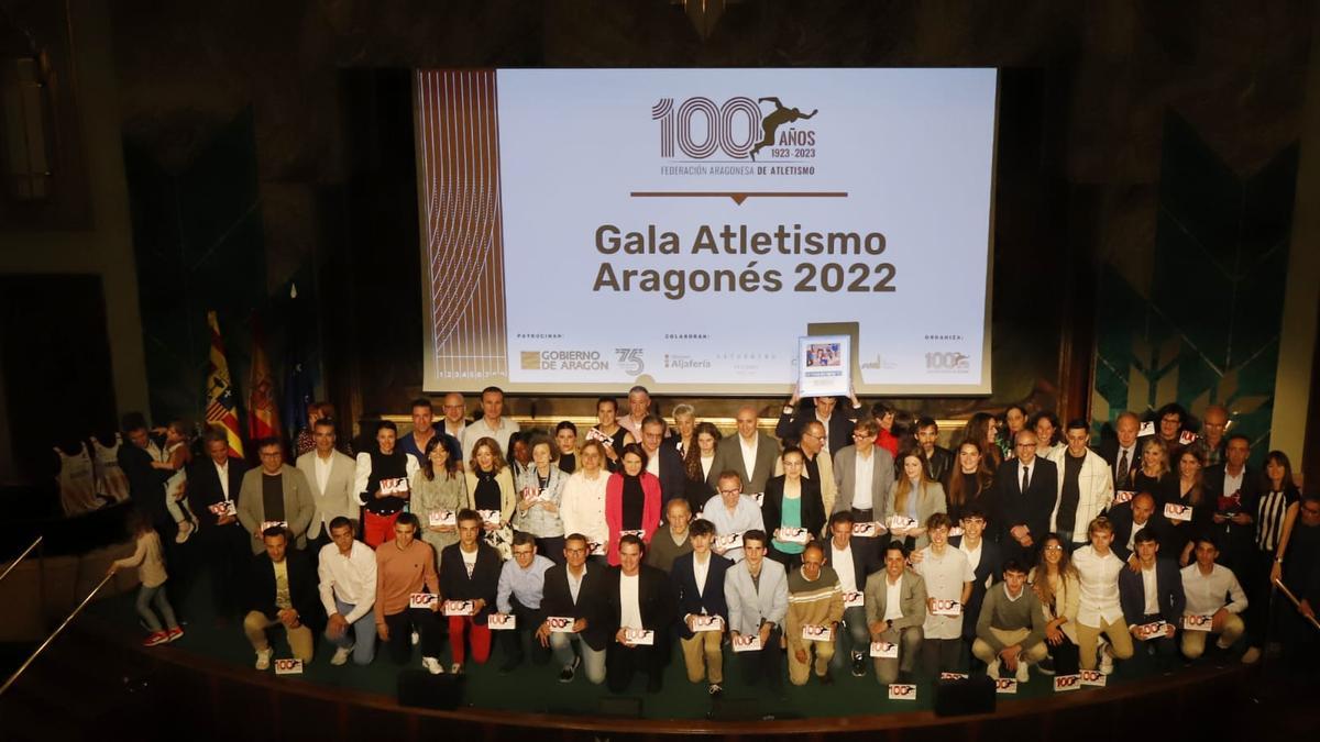 Gala de los 100 años de atletismo en Aragón.