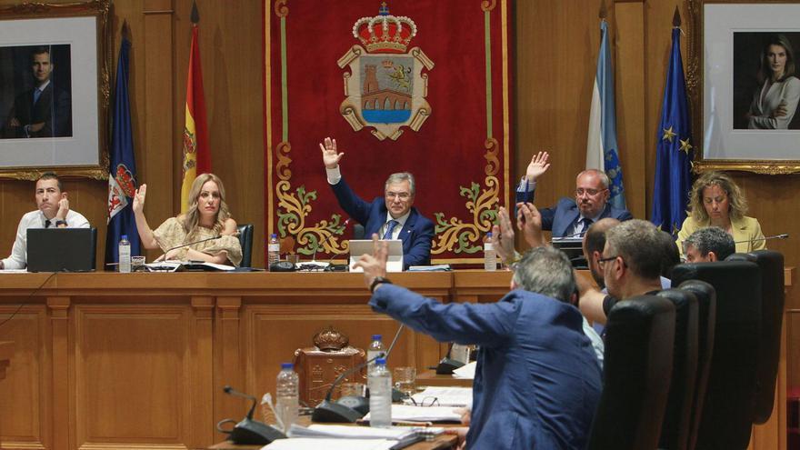 Una votación en un reciente pleno provincial. | Iñaki Osorio