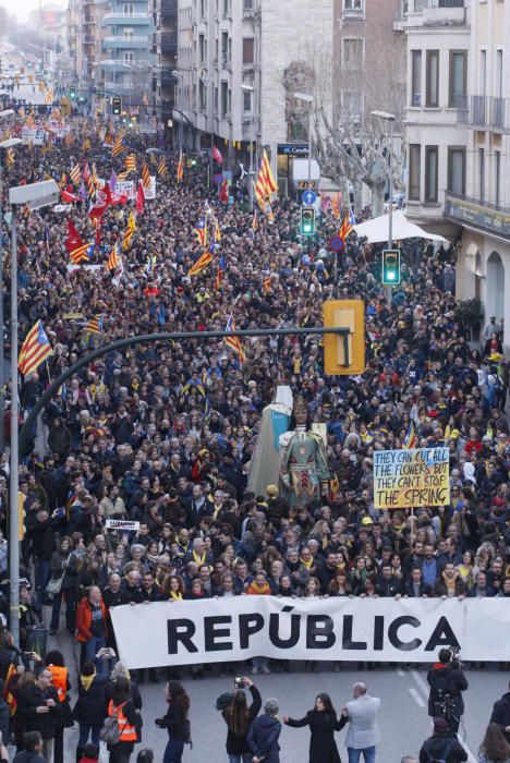 Manifestació a Girona del 21 de febrer.