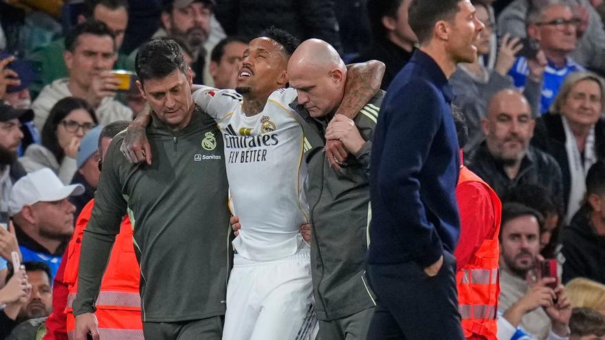 El Real Madrid pierde a Militao por lesión durante al menos tres meses