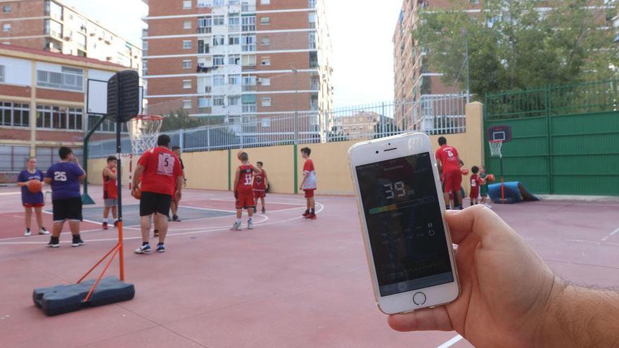 Medición del ruido que causan los entrenamientos en el Instituto Puerta Oscura.