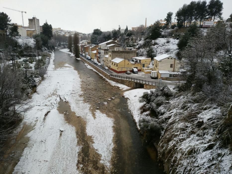 Nieve en el interior de Ontinyent.