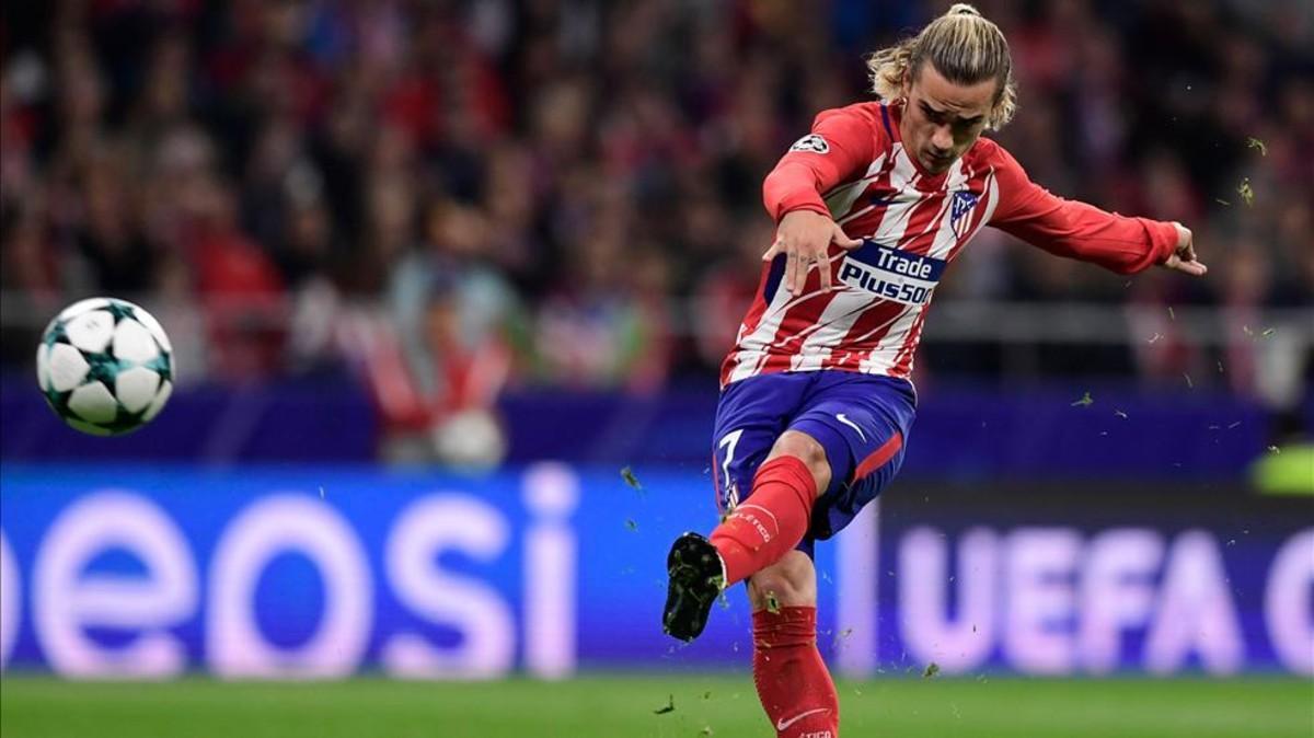 Griezmann durante el encuentro frente al Qarabag