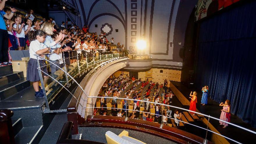 Actuación en el teatro Guiniguada para escolares del Cono Sur.