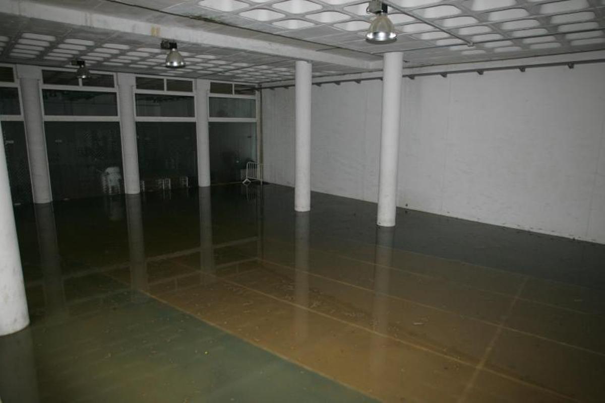 Imagen de archivo del estadio del Arcángel con lluvia.