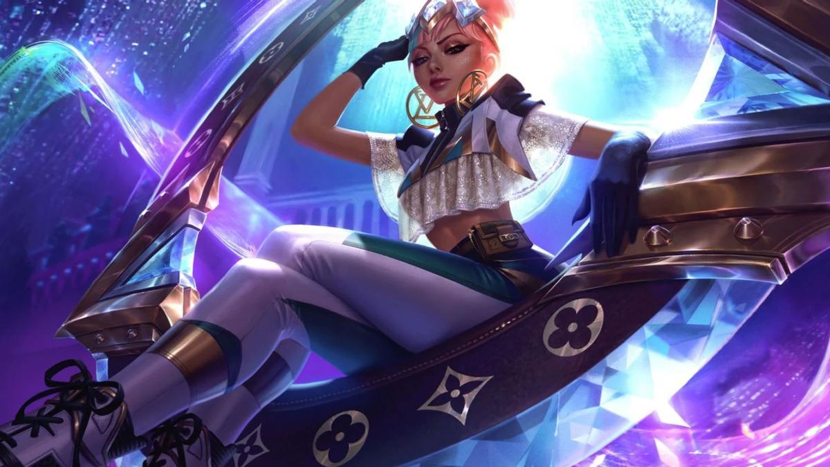 Personaje del League of Legends vestido de Louis Vuitton, colaboración que empezó en 2019.