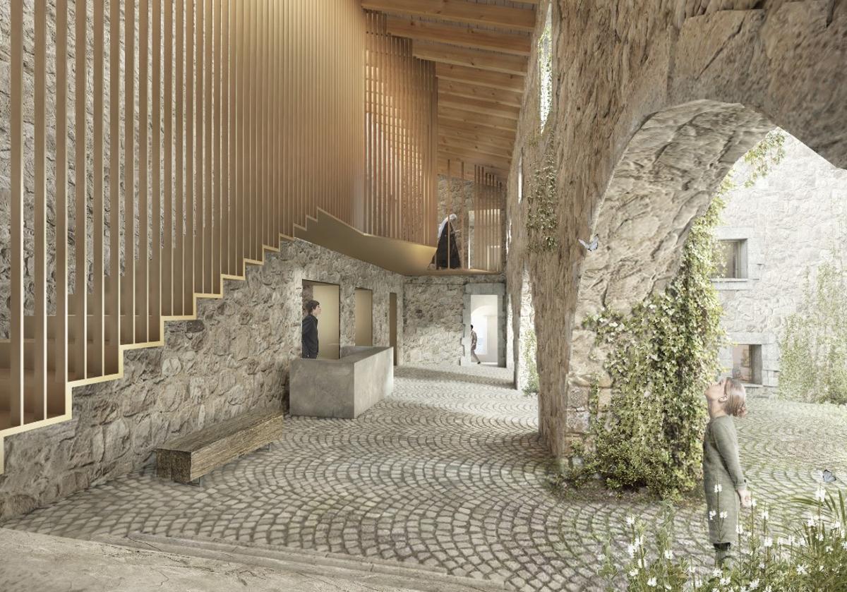 Una recreació virtual de la rehabilitació del monestir.