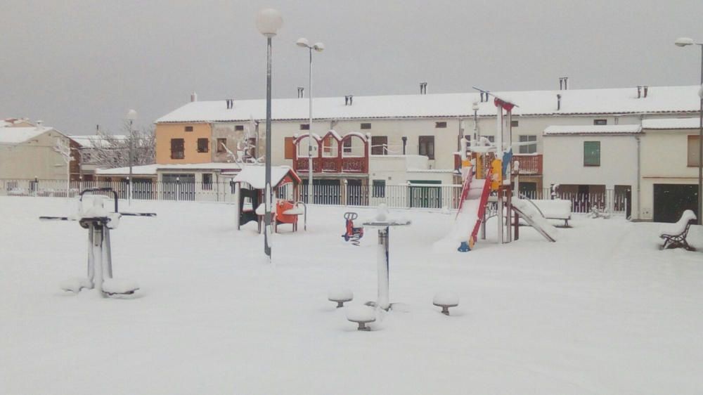 La nieve cubre Vilafranca.