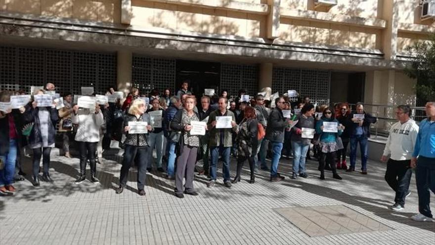 protesta de los trabajadores de justicia