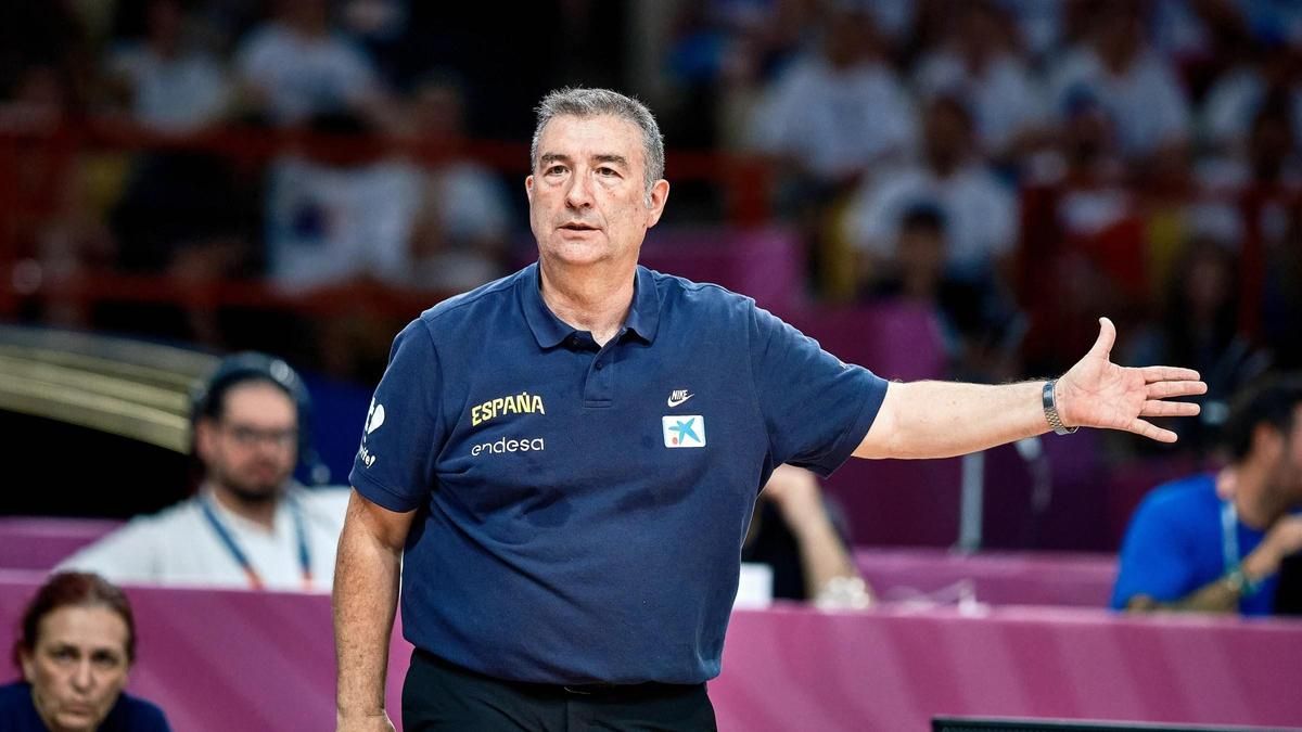Miguel Méndez, durante la final del Eurobasket.