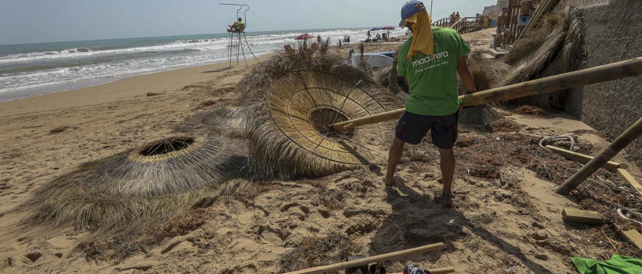 Playas arrasadas por el temporal