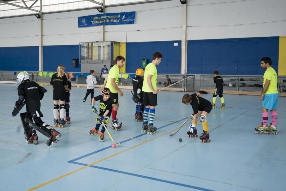 Bargalló y Cancela, en el Campus Hockey Coruña