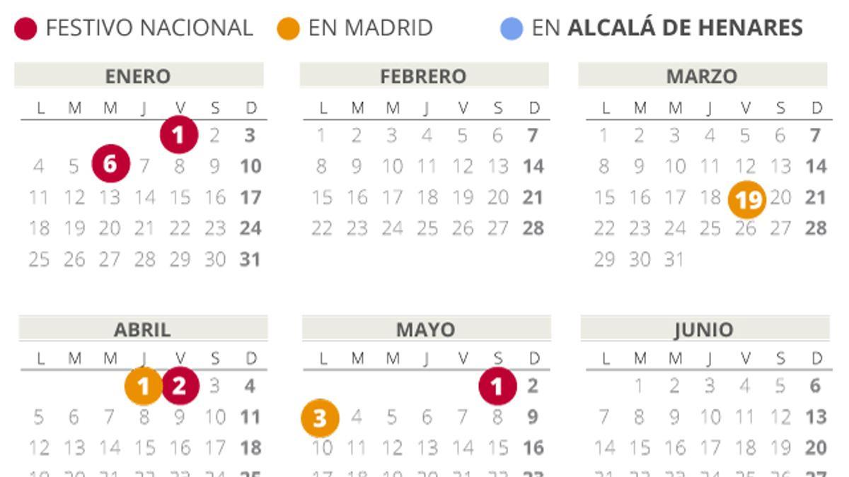 Calendario laboral Alcala de Henares 2021