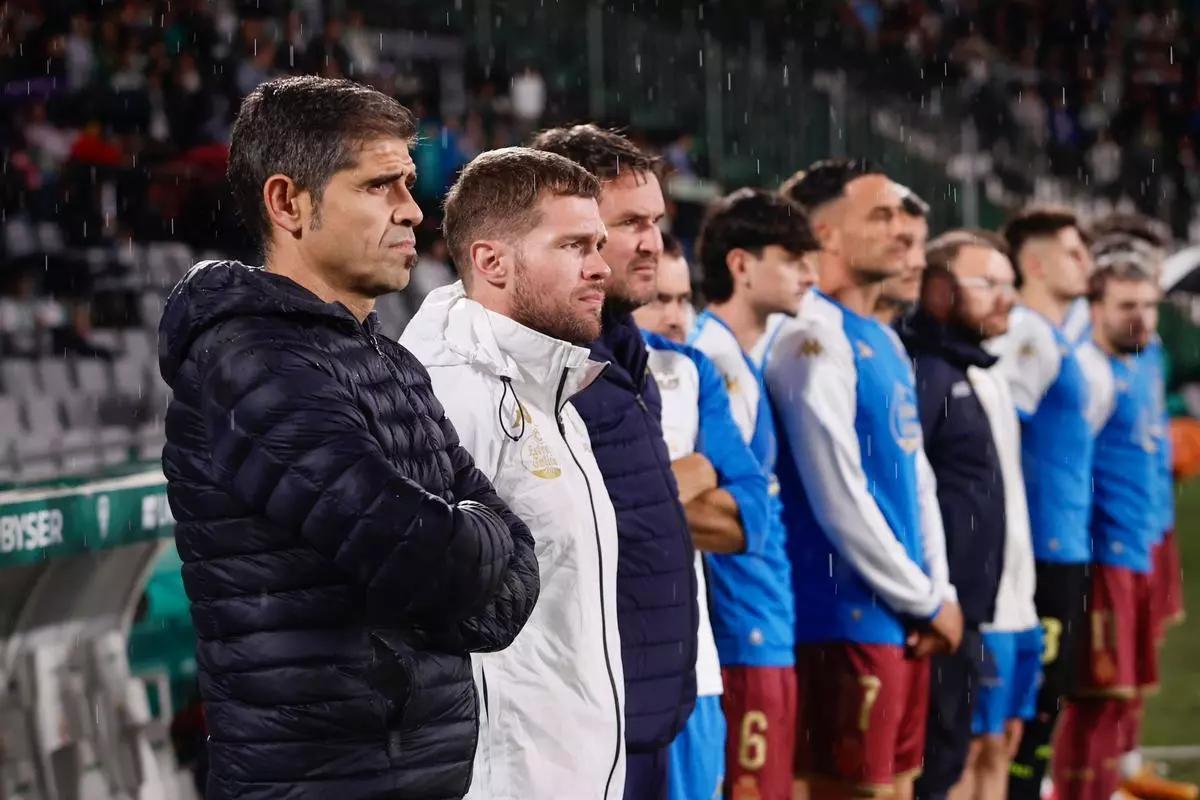 Antonio Hidalgo en el partido de la primera vuelta entre el Córdoba CF y el Deportivo de La Coruña.
