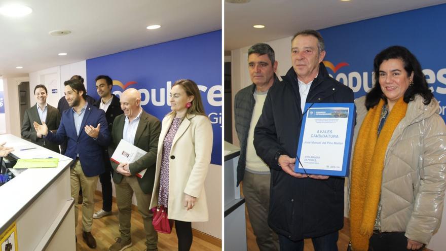 Andrés Ruiz y José Manuel del Pino formalizan su candidaturas para presidir el PP de Gijón con 414 y 301 avales