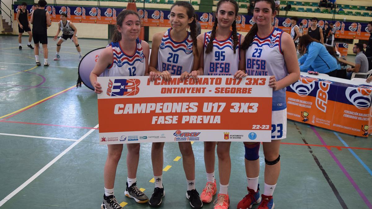 El CB San Blas Alicante, campeón femenino de la sede de Ontinyent, estará en la Fase Final Femenina del I Campeonato de Clubes U17 3×3.