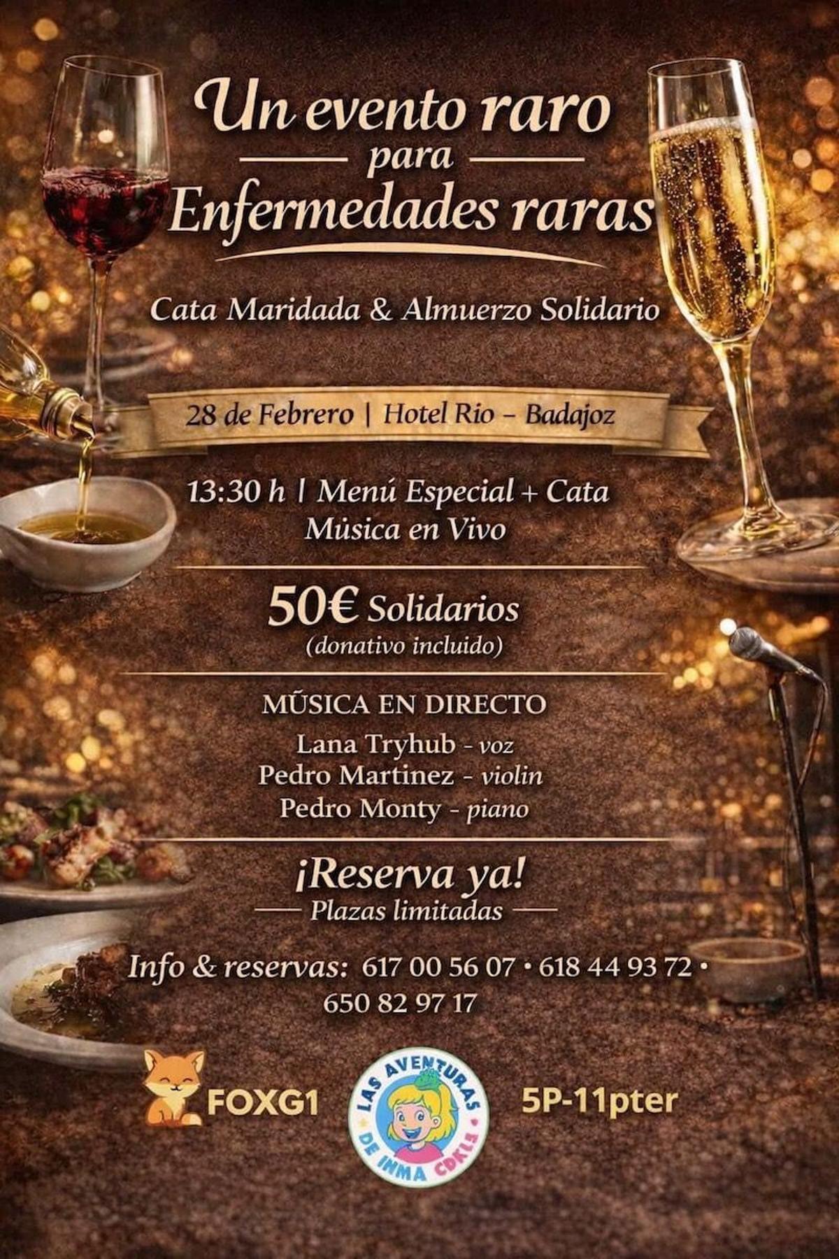 Cartel promocional del almuerzo solidario