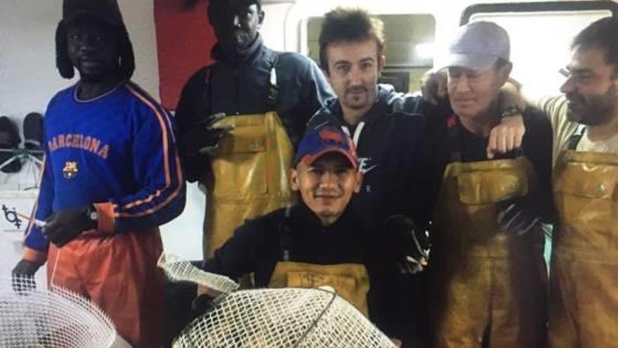 Los marineros del barco Nuestra Madre Loreto.