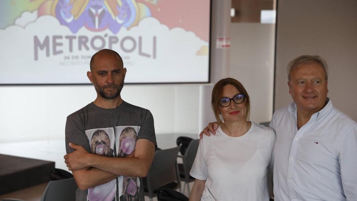 Iker González, Suca García y Álvaro Alonso en la presentación de este jueves