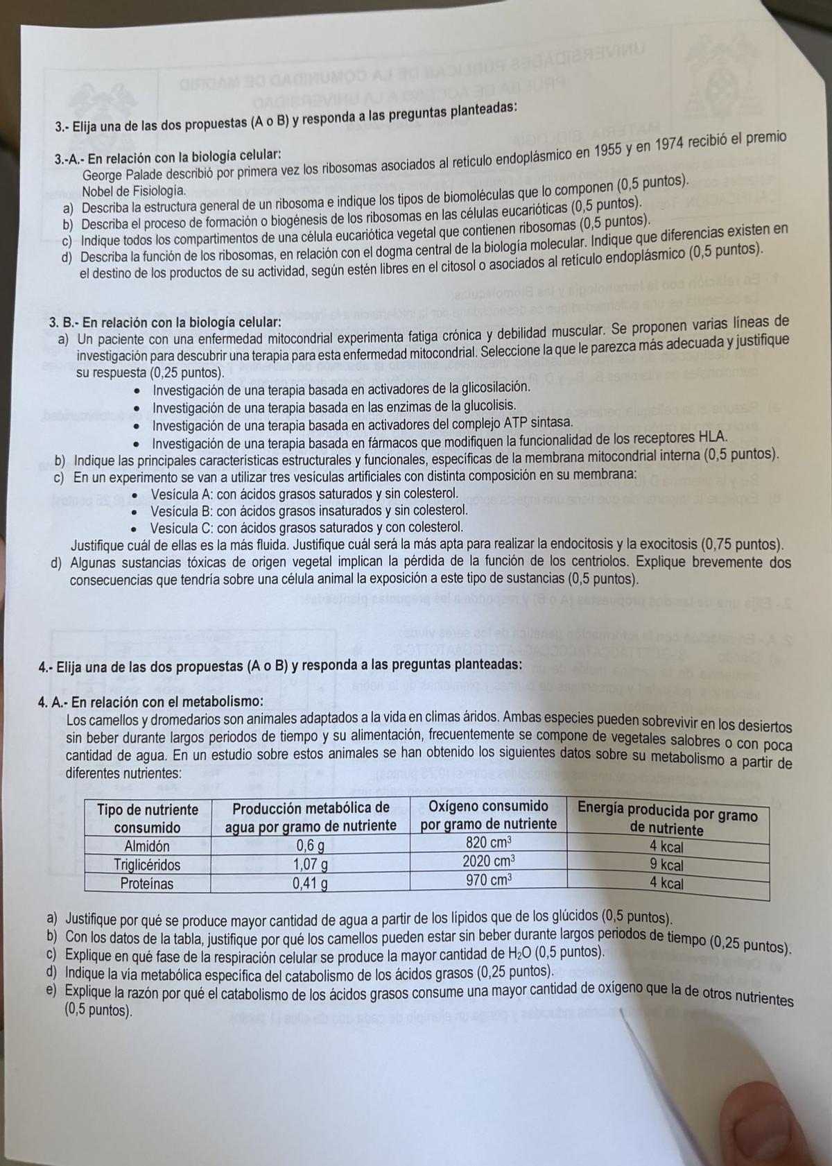 Examen de Biología