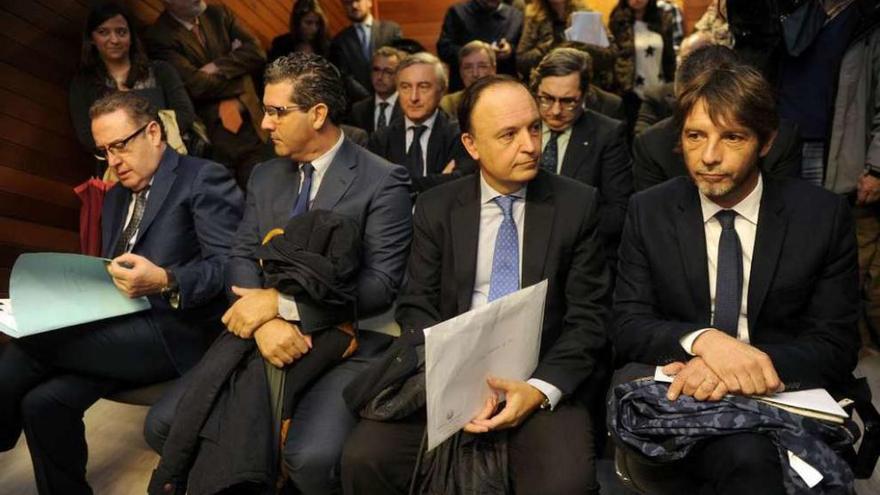 Los representantes de las empresas inversoras en NCG, durante la vista del juicio en noviembre de 2014.