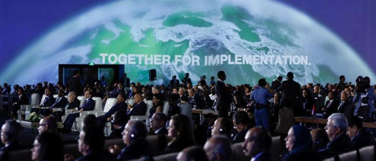 Inauguración oficial de la cumbre del clima de Sharm el-Sheikh, este lunes.