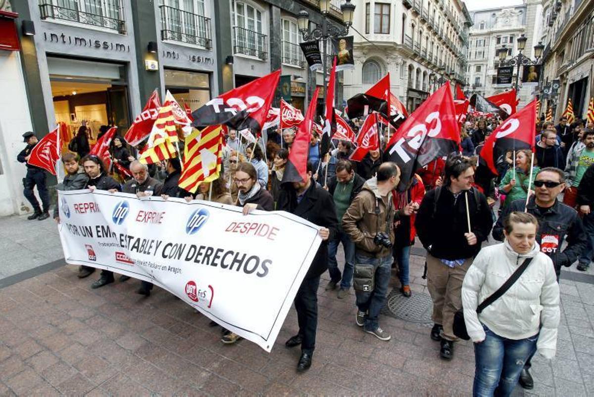 Fotogalería: Protesta de la plantilla de HP