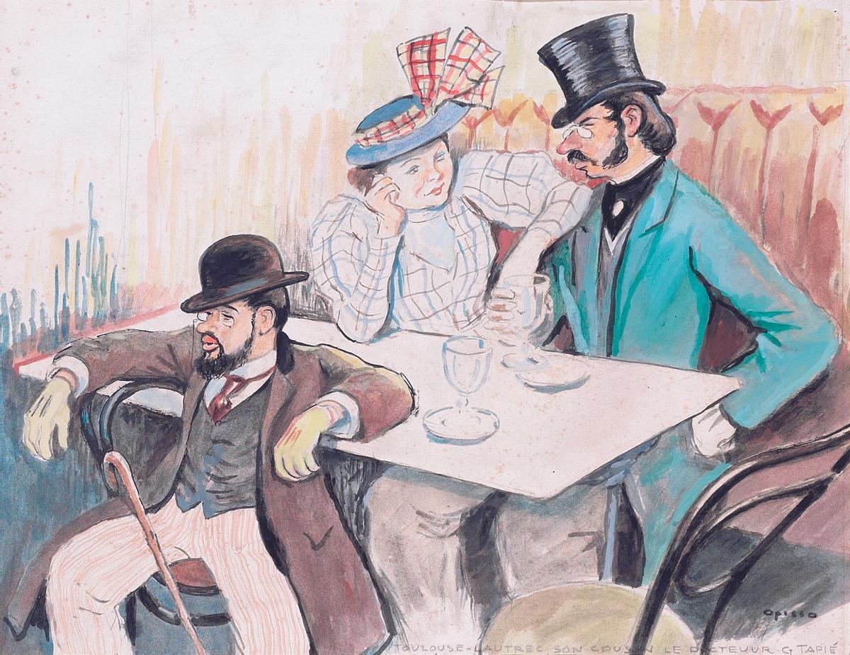 Toulouse-Lautrec, dibujado por Opisso.