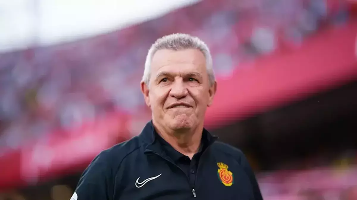 Javier Aguirre, en uno de los partidos del Mallorca de la temporada pasada