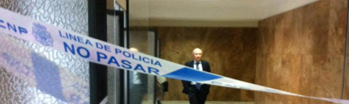 El presidente de la Audiencia Provincial de Alicante, Vicente Magro, esta mañana en la sección segunda tras el incendio