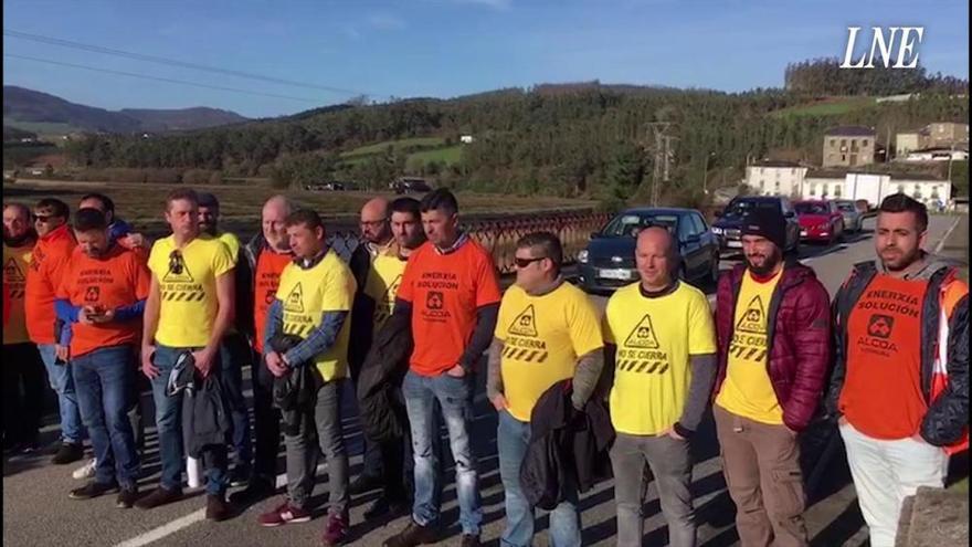 Los trabajadores de Alcoa de Asturias y Galicia anuncian su primera manifestación conjunta