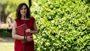La presidenta de la Comunidad de Madrid, Isabel Díaz Ayuso, en la Conferencia de Presidentes de Barcelona.