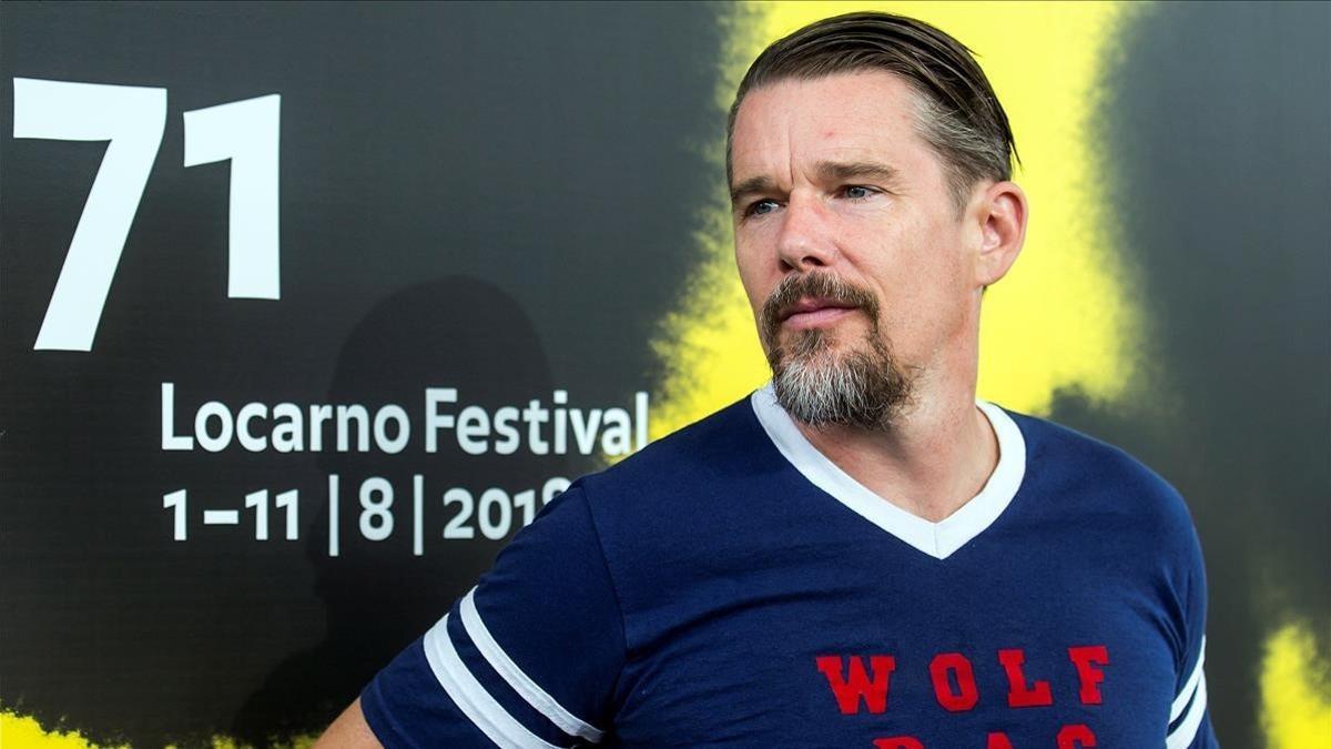 El actor y director de cine estadounidense Ethan Hawke, en el Festival de Cine de Locarno, en Suiza.