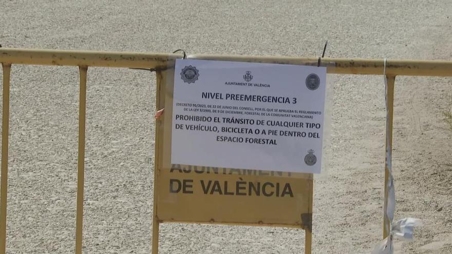 Prohibido el tránsito en playas del sur de València por riesgo de incendios
