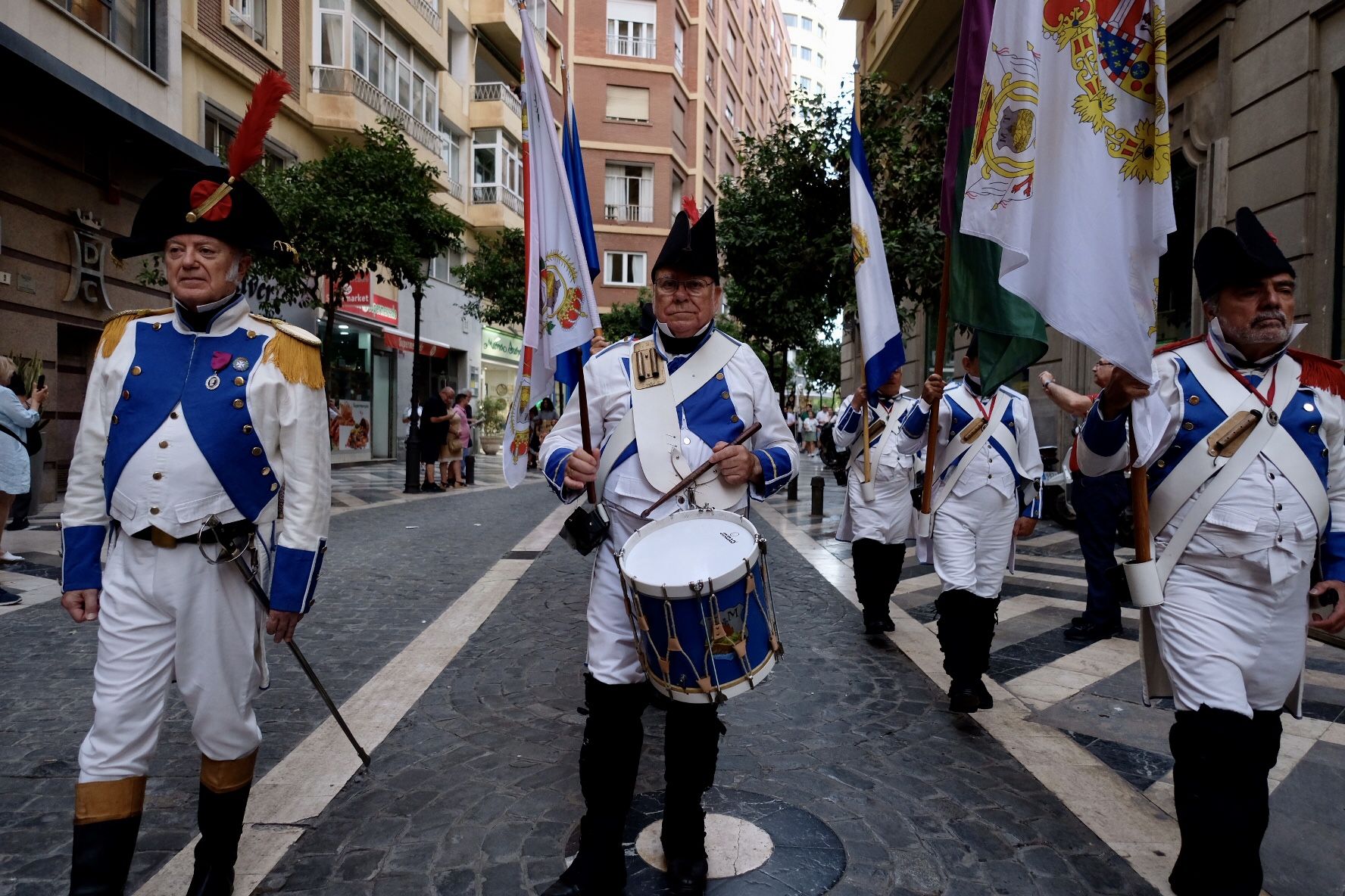 Procesión de los patronos de Málaga por las calles del Centro