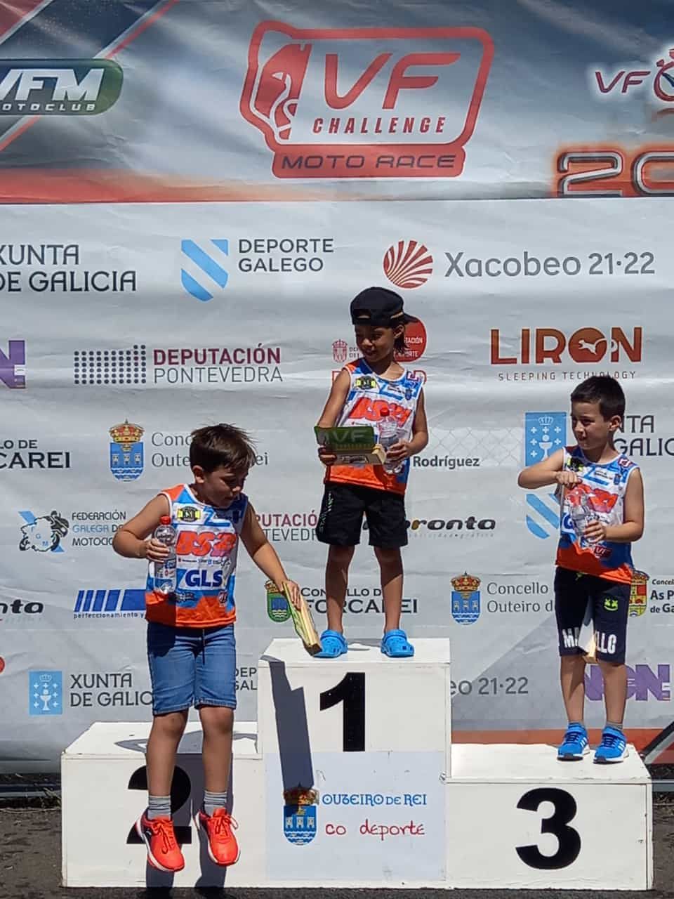 Luca Piñeiro, ayer en el primer cajón del podio de la Copa BS21.