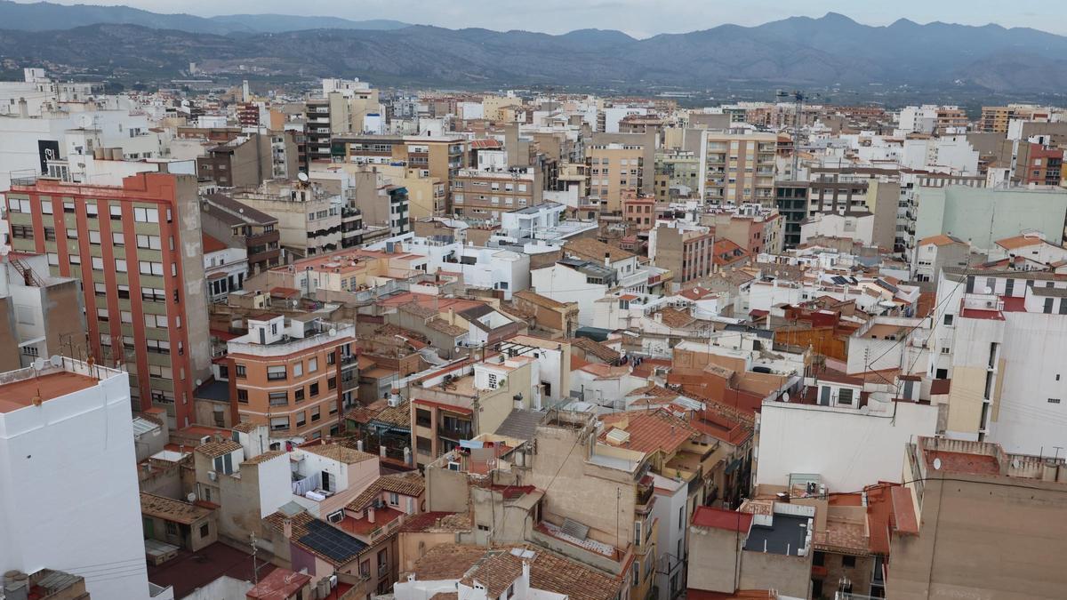 Imagen aérea del centro de Castelló.