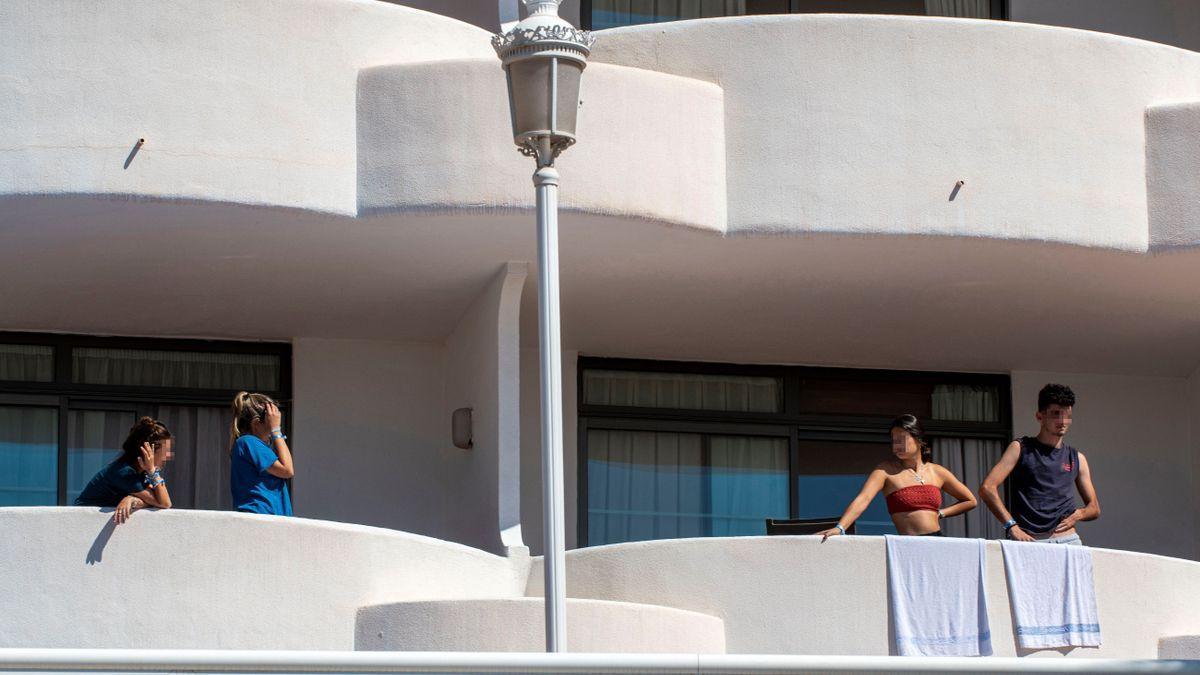 Alumnos confinados en un hotel de Mallorca.