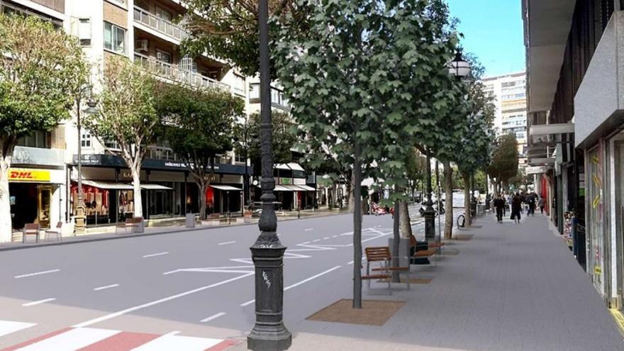 Més arbres, paviment de granit i voreres espaioses: així serà el nou carrer Colón