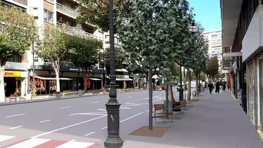 Árboles más grandes, pavimento de granito y aceras despejadas: así será la nueva calle Colón