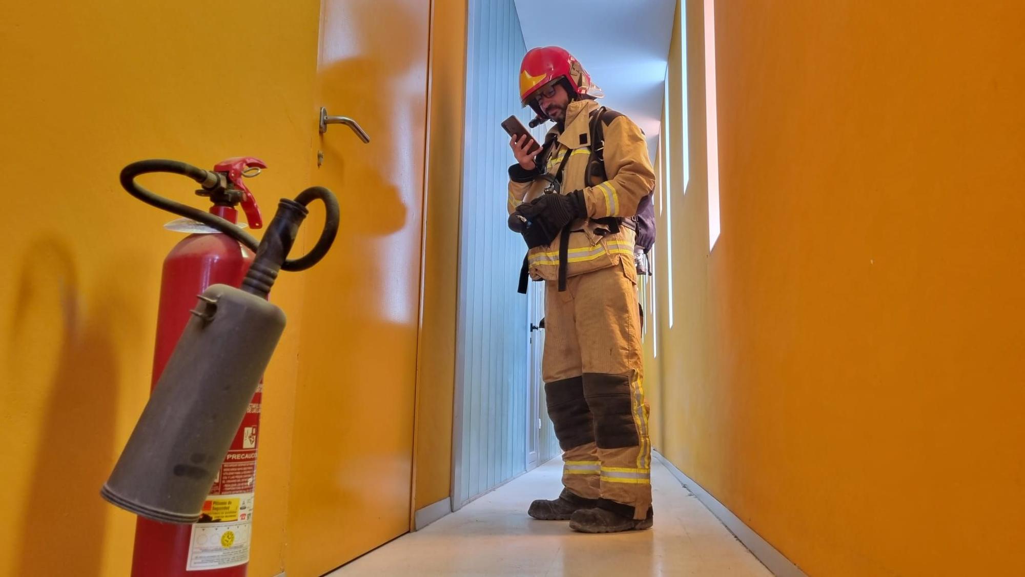 Simulacro de incendio en el centro de salud de Sant Antoni