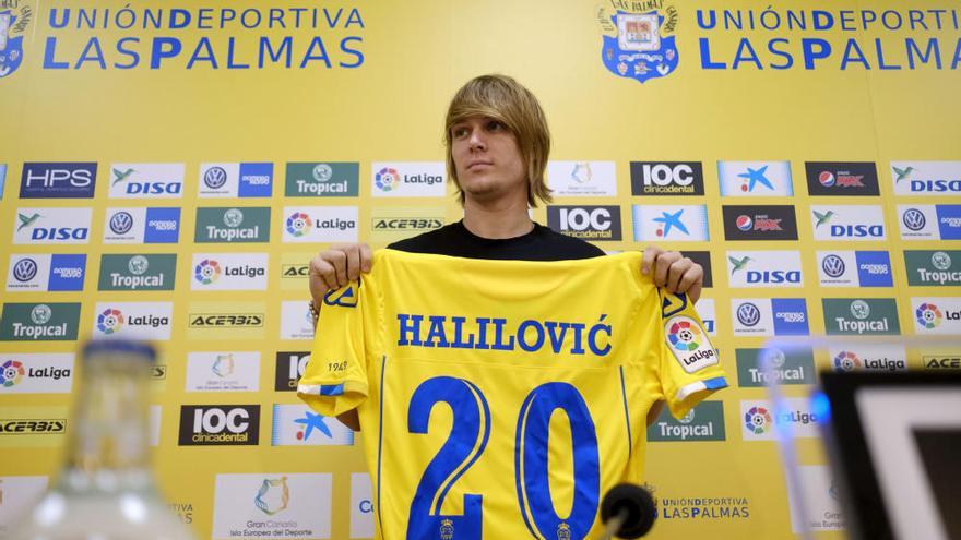 Presentación de Halilovic, nuevo jugador de la UD Las Palmas