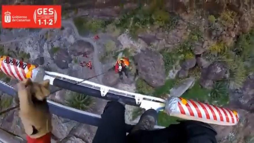 Rescate de una senderista en el barranco de Masca.