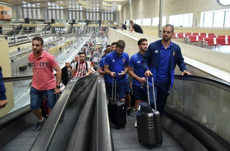 Llegada del Real Zaragoza desde Almería